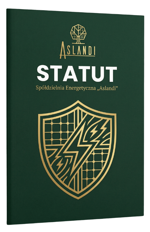 Okładka Statutu Spółdzielni Energetycznej Aslandi